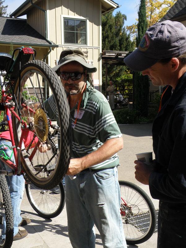 Kabat, bike repairman extraordinaire uses his skills to help out the community by repairing bikes for others.