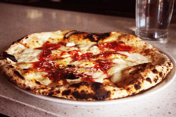 MARGHERITA:  The margherita pizza ($14) features a crust made with Caputo flour, San Marzano tomatoes, and plenty of fior di latte mozzarella.