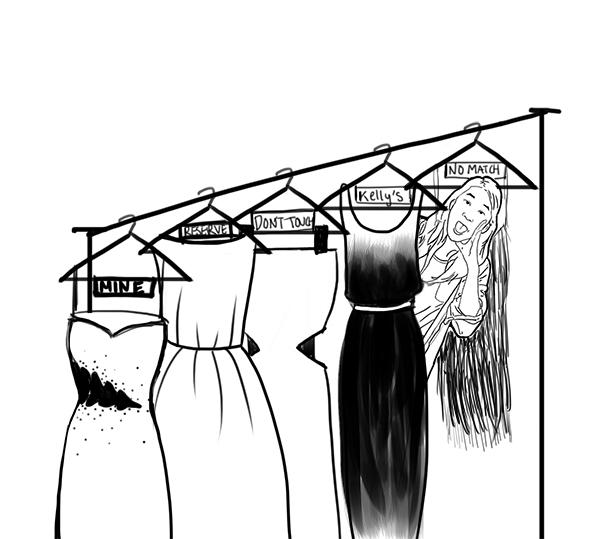 The "possess the dress" mentality is spurred by an irrational fear of conformity.