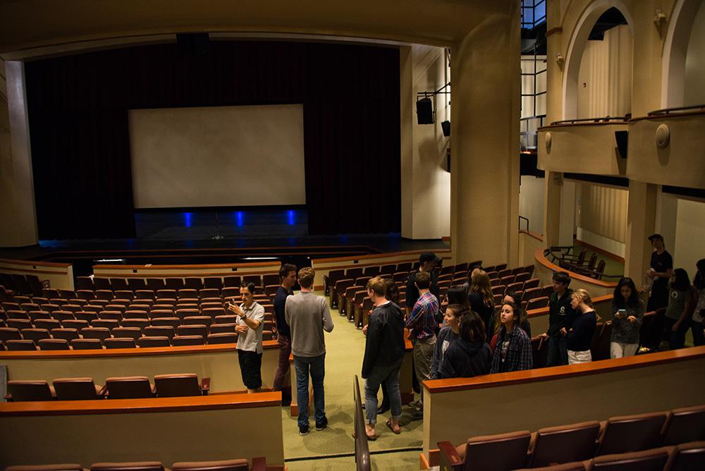 Palo+Alto+High+Schools+Stage+Tech+class+tours+the+completed+Performing+Arts+Center