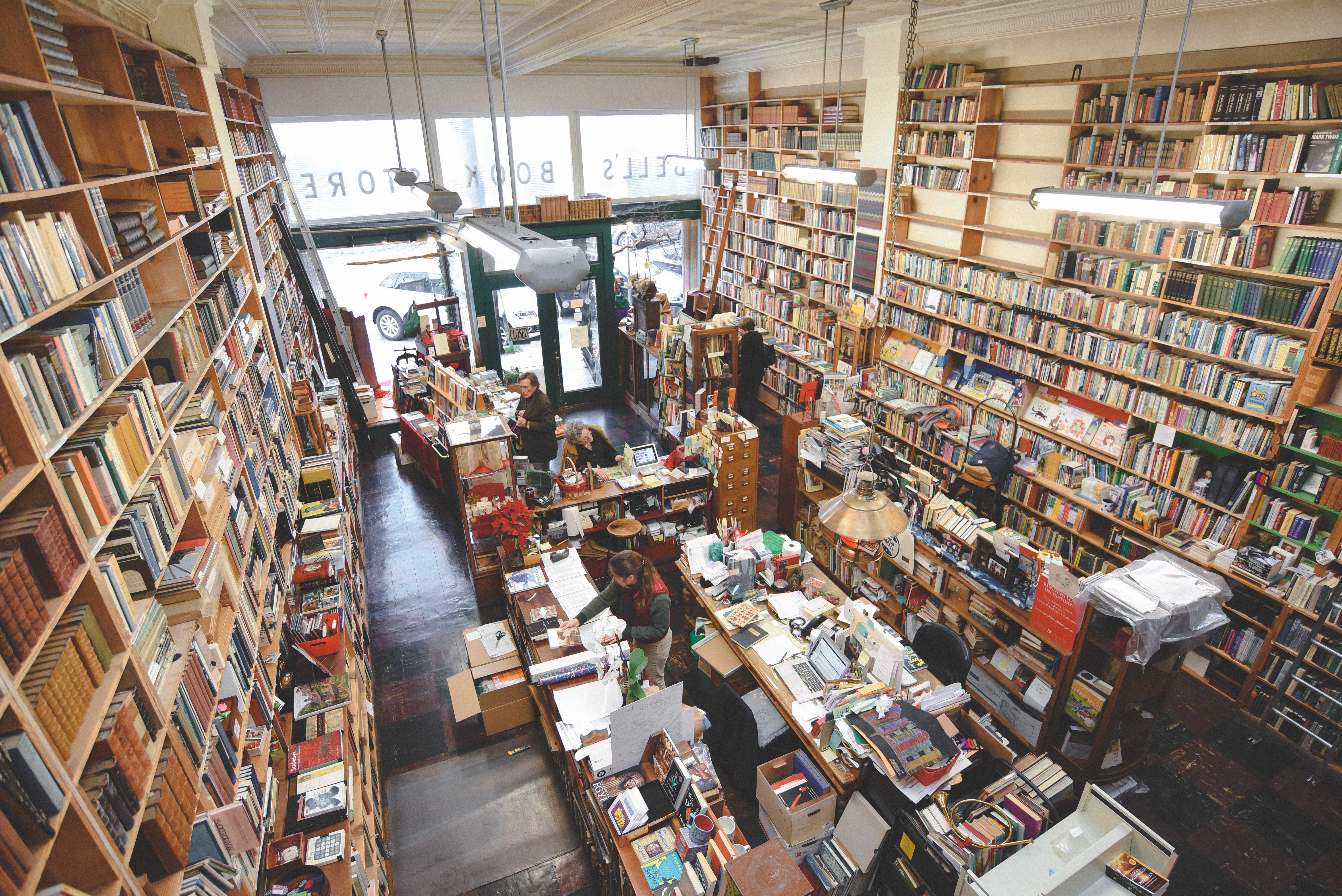 A balcony shot captures the scenery of the bookstore below. Photo by James Poe.