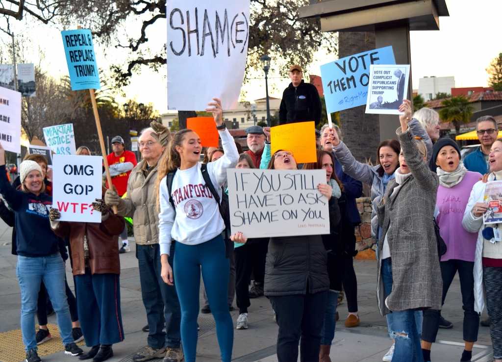 Anti-acquittal rally unfolds in Palo Alto