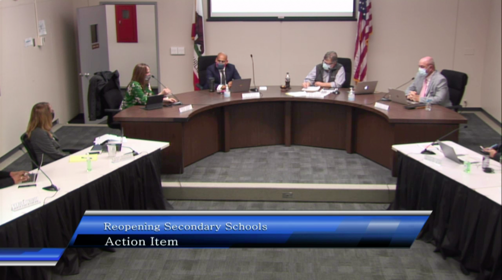Board passes hybrid plan for secondary schools