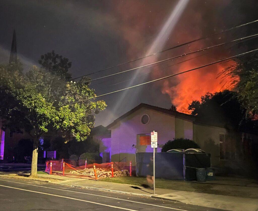 Fire near Waverly Oaks tonight