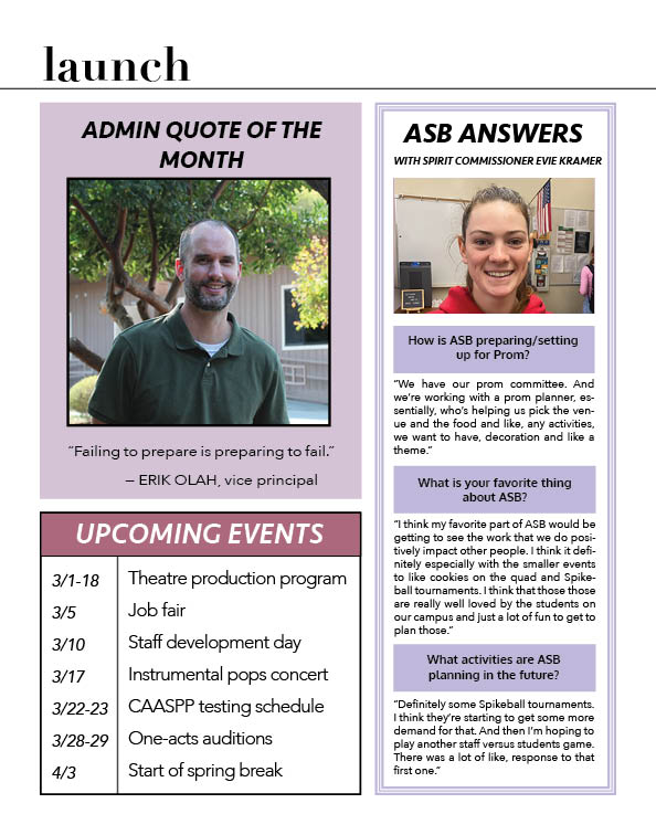 LAUNCH: Admin quote of the month, ASB Answers, Upcoming events