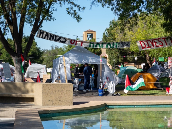 PROMOTING PEACE — Stanford University students set up encampments to protest the war in Gaza. Protests have been affecting university campuses all across the country. I think that the environment on campus definitely was kind of hostile sometimes, Columbia student Emily Yao said. 