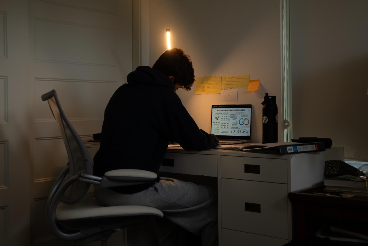 STUDY SESSION — I spend the night preparing for exams after submitting summer program applications.